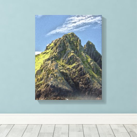 Skellig Michael Ireland Canvas Print (Insitu (Houten vloer))