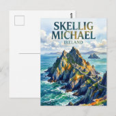 Skellig Michael, Portmagee, County Kerry, Ierland Briefkaart (Voorkant / Achterkant)
