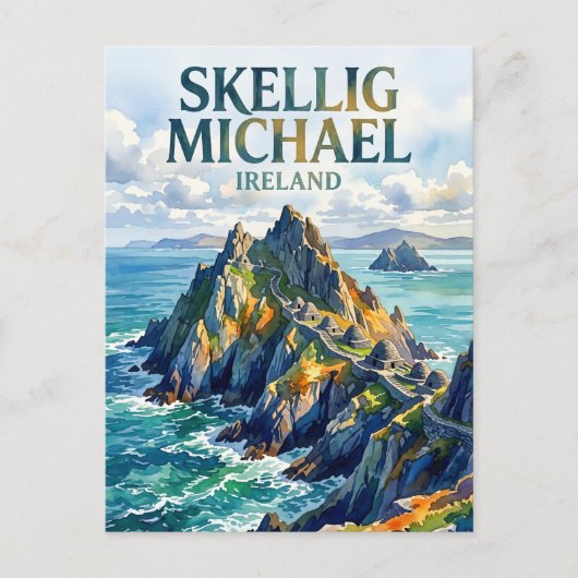 Skellig Michael, Portmagee, County Kerry, Ierland Briefkaart (Voorkant)
