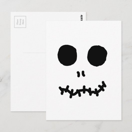 Skellinigtonesk Halloween Face Hallow Eyes Briefkaart (Voorkant / Achterkant)