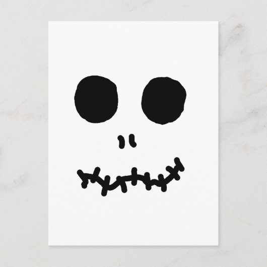 Skellinigtonesk Halloween Face Hallow Eyes Briefkaart (Voorkant)