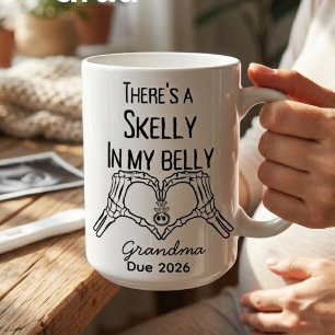 Skelly In My Buik Halloween Zwangerschapsaankondig Koffiemok