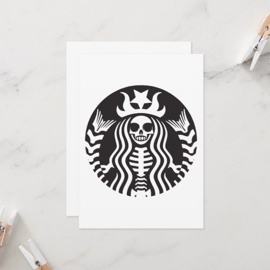 Skelokoningin T-shirt Scary Halloween Street Hipst Kaart (Voorkant / Achterkant in situ)