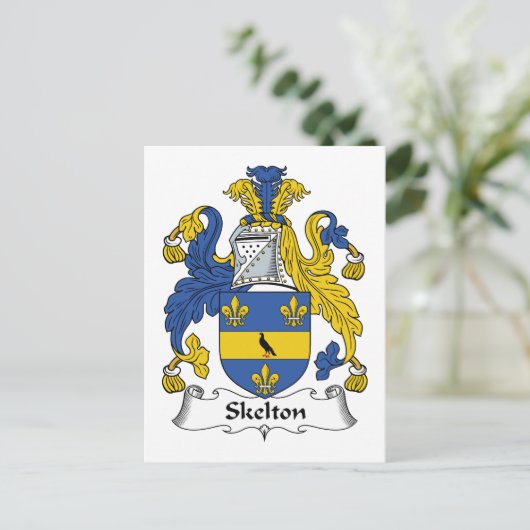 Skelton Family Crest Briefkaart (Staand voorkant)