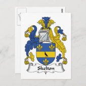 Skelton Family Crest Briefkaart (Voorkant / Achterkant)
