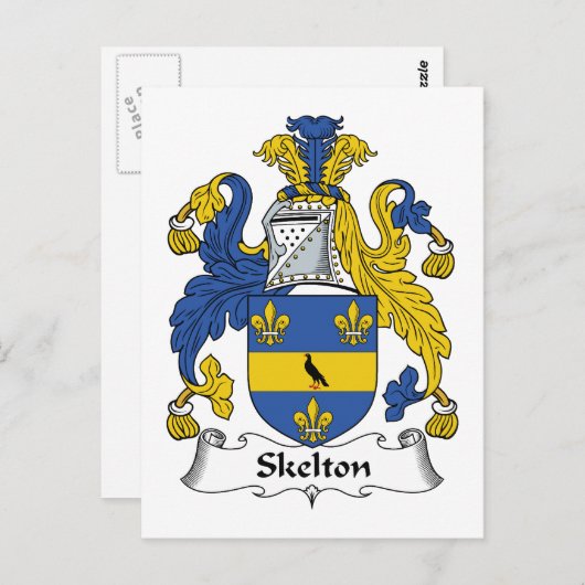 Skelton Family Crest Briefkaart (Voorkant / Achterkant)