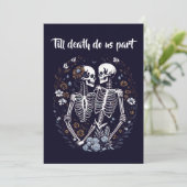 Skelton-liefhebbers tot de dood ons scheidt feestdagenkaart (Staand voorkant)
