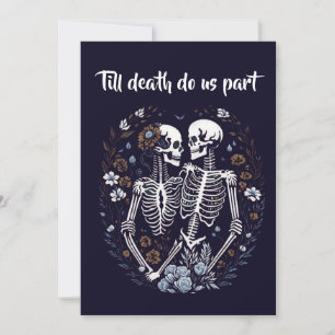 Skelton-liefhebbers tot de dood ons scheidt feestdagenkaart