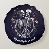 Skelton Liefhebbers tot de dood ons scheidt Rond Kussen (Achterkant)