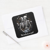 Skelton-liefhebbers tot de dood ons scheidt vierkante sticker (Envelop)