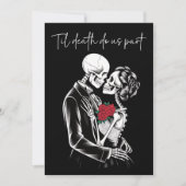 Skelton Lovers tot de dood ons scheidt Feestdagenkaart (Voorkant)