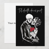 Skelton Lovers tot de dood ons scheidt Feestdagenkaart (Voorkant / Achterkant)