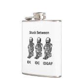 Skelton vast op een heupfles (Links)