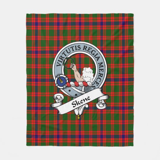 Skene Modern Clan badge Tartan Pset Fleece Deken (Voorkant)