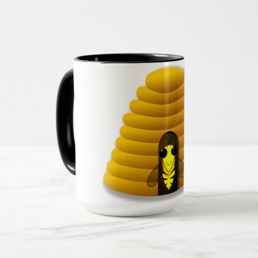 Skep Beehive Coffee Mok (Voorkant links)