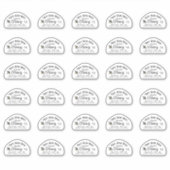 Skep Shaped Honing label voor 3 oz Jar met Bee (Voorkant)