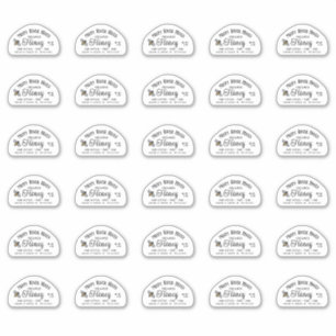 Skep Shaped Honing label voor 3 oz Jar met Bee