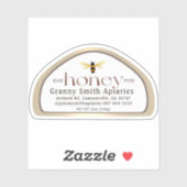 Skep vormige Honing label voor 12 oz Jar Gold Bord (Vel)