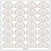 Skep vormige Honing label voor 12 oz Jar Gold Bord (Vel)