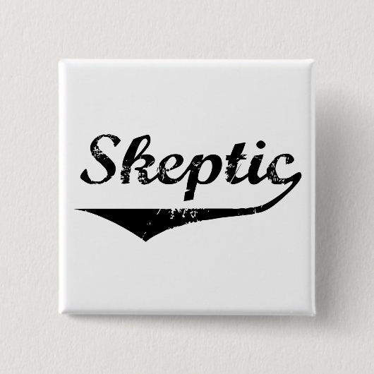 Skeptic 2 vierkante button 5,1 cm (Voorkant)