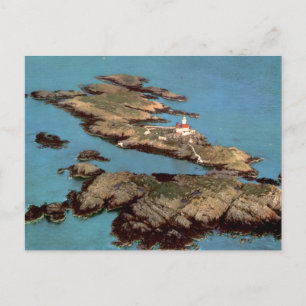 Skerries-vuurtoren Anglesey Vintage-luchtfoto Briefkaart