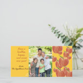 Sketch Apple Rosh Hashanah Photo Card Feestdagenkaart (Staand voorkant)