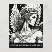 Sketch Art Athena Goddess of Warfare Briefkaart (Voorkant)