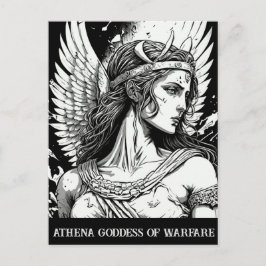 Sketch Art Athena Goddess of Warfare Briefkaart