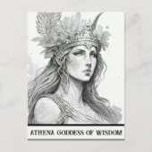 Sketch Art Athena Goddess of Wisdom Briefkaart (Voorkant)