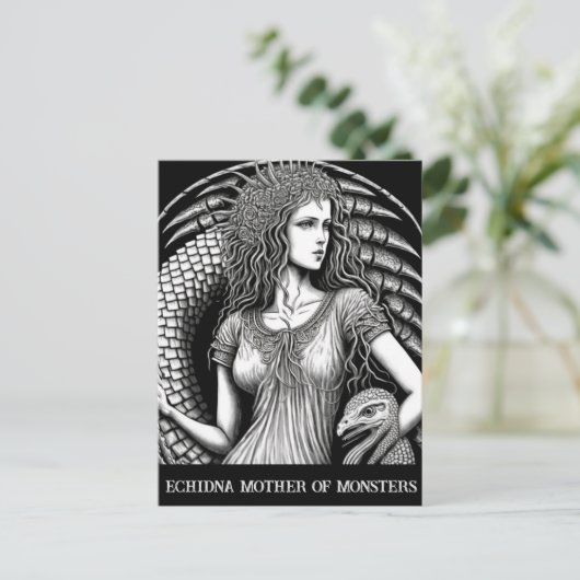 Sketch Art Echidna de moeder van de Monsters Briefkaart (Staand voorkant)