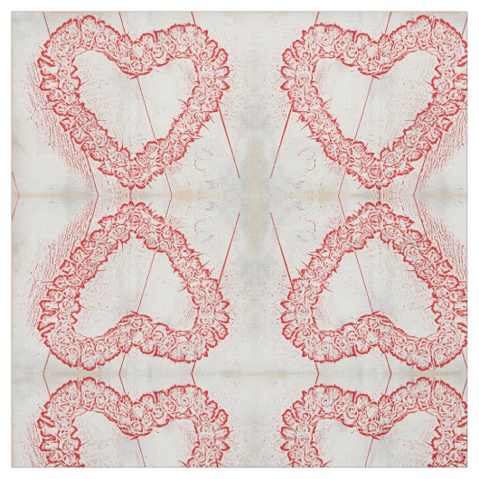 Sketch Art Heart Wreath Stof (Swatch)