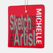 Sketch Artist Extraordinaire CUSTOM Keramisch Ornament (Links)