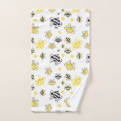 Sketch Bijen Patroon Badhanddoek Set – Artistieke Bad Handdoek (Handdoek)