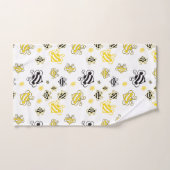 Sketch Bijen Patroon Badhanddoek Set – Artistieke Bad Handdoek (Handdoek)