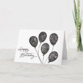 Sketch Birthday Balloons Birthday Kaart (Voorkant)