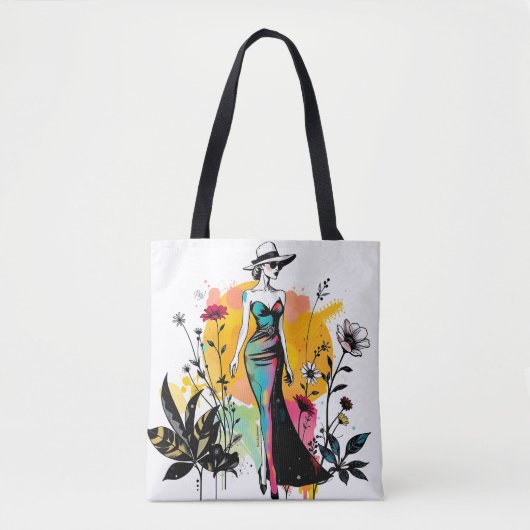 Sketch & Bloom Reversible Double faced ✏️🌸 Tote Bag (Voorkant)