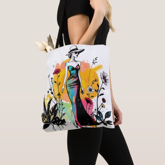 Sketch & Bloom Reversible Double faced ✏️🌸 Tote Bag (Dichtbij)