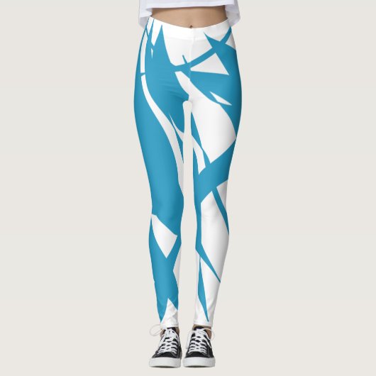 SKETCH BLUE LEGGINGS (Voorkant)
