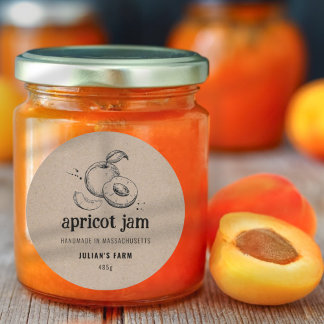 -Sketch Boerderij Handgemaakte Jam Labels
