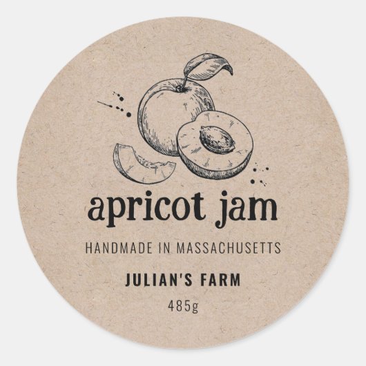 -Sketch Boerderij Handgemaakte Jam Labels (Voorkant)