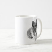 "Sketch bunny: charmant handgetekende konijn Koffiemok (Voorkant rechts)
