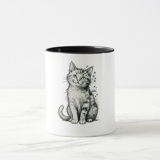 “Sketch Cat” Mug Mok (Midden)