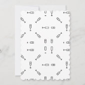 Sketch Champagne Toast Bruiloft Bewaar de datum Kaart (Achterkant)