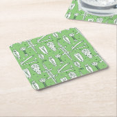 Sketch Crocodile Pattern 2 Kartonnen Onderzetters (Schuin)