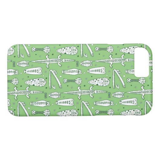 Sketch Crocodile Pattern Case-Mate iPhone Case (Achterkant (Horizontaal))