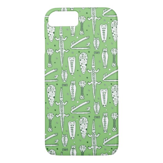 Sketch Crocodile Pattern Case-Mate iPhone Case (Achterkant)