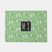 Sketch Crocodile Pattern | Monogram Deurmat (Voorkant)