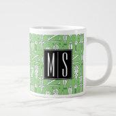 Sketch Crocodile Pattern | Monogram Grote Koffiekop (Rechts)