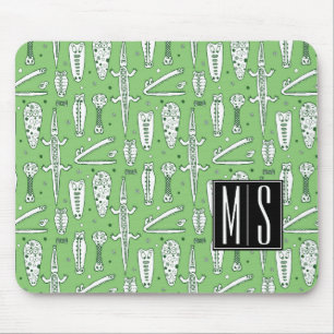 Sketch Crocodile Pattern   Monogram Muismat
