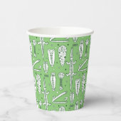 Sketch Crocodile Pattern Papieren Bekers (Links)